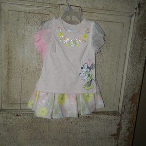 Disney Junior Minnie Mouse 3 pc Skirt Shirt Set Size 5 NWT (H-35)